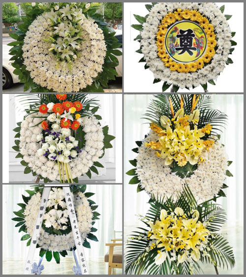 湖北武汉市新洲区徐古镇扁担山村花圈速递